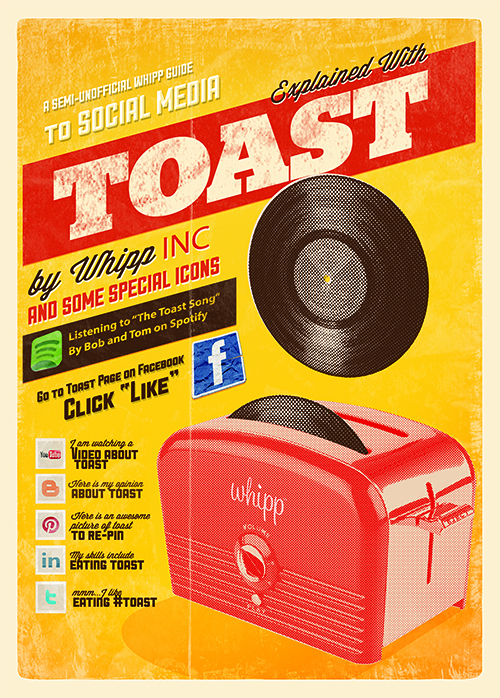 Social media explained, social media explained with toast, Whipp